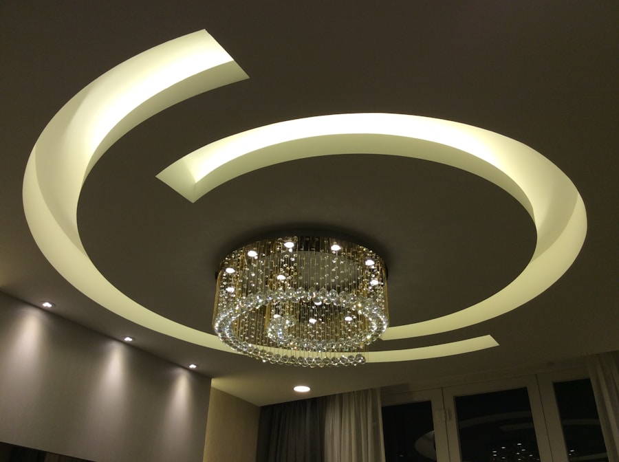 Photo Retro cream recessed ceiling lamp for bedroom