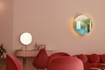 Photo "Corridor macaron color ceiling lamp with soft atmosphere"