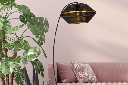 Moderne schwarze Metall Wohnzimmer Stehlampe