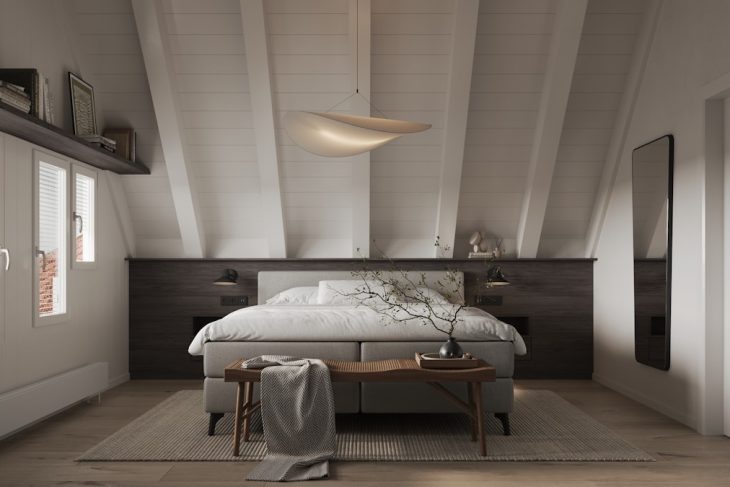 Photo bedside wall reading lamps