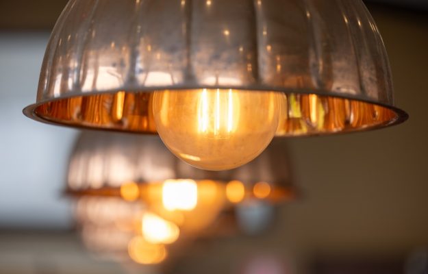 Photo copper dome pendant