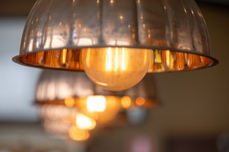 Photo copper dome pendant